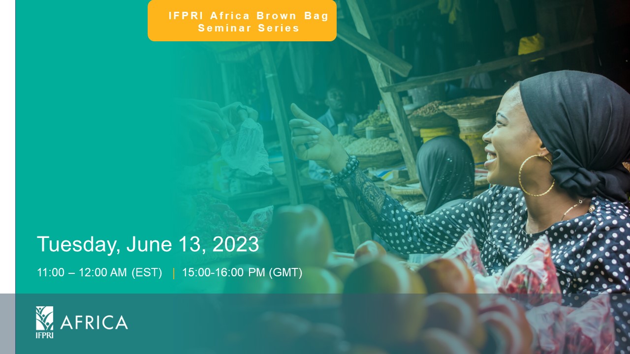IFPRI Africa Brown Bag Seminar series: The Policy Bias of Treating Shocks to Food Security As Identical and Independent